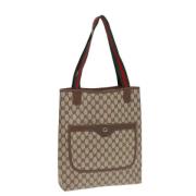 Pre-owned Canvas totes Gucci Vintage , Beige , Dames