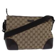 Pre-owned Canvas gucci-bags Gucci Vintage , Beige , Dames