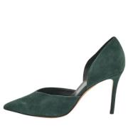 Pre-owned Suede heels Celine Vintage , Green , Dames