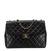 Pre-owned Leather chanel-bags Chanel Vintage , Black , Dames