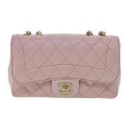 Pre-owned Leather chanel-bags Chanel Vintage , Pink , Dames