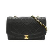 Pre-owned Leather chanel-bags Chanel Vintage , Black , Dames