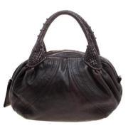 Pre-owned Leather handbags Fendi Vintage , Black , Dames