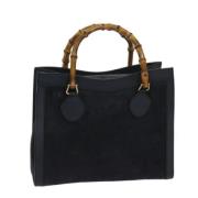 Pre-owned Suede gucci-bags Gucci Vintage , Blue , Dames