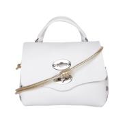 Stijlvolle leren tas Zanellato , White , Dames