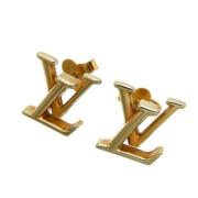 Pre-owned Metal earrings Louis Vuitton Vintage , Yellow , Dames