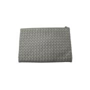 Pre-owned Leather clutches Bottega Veneta Vintage , Gray , Dames