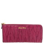 Pre-owned Leather wallets Miu Miu Pre-owned , Red , Dames