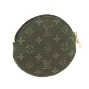 Pre-owned Canvas wallets Louis Vuitton Vintage , Green , Dames