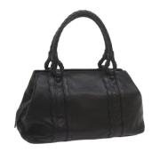 Pre-owned Leather handbags Bottega Veneta Vintage , Black , Dames