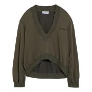 Crew Neck Fall Sweatshirt The Attico , Green , Dames