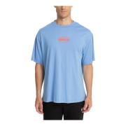 Gestreept Logo T-shirt Emporio Armani EA7 , Blue , Heren