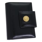 Pre-owned Leather wallets Bvlgari Vintage , Black , Heren