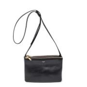 Pre-owned Leather shoulder-bags Celine Vintage , Black , Dames