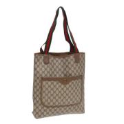 Pre-owned Canvas totes Gucci Vintage , Beige , Dames