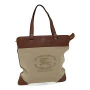 Pre-owned Canvas shoulder-bags Burberry Vintage , Beige , Dames