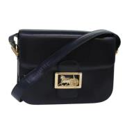 Pre-owned Leather shoulder-bags Celine Vintage , Blue , Dames