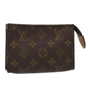 Pre-owned Canvas pouches Louis Vuitton Vintage , Brown , Dames