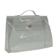 Pre-owned Canvas handbags Hermès Vintage , White , Dames