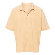 Casual Katoenen Overhemd voor Mannen Issey Miyake , Beige , Heren