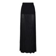 Le Havre Zwarte Mesh Maxi Rok Pinko , Black , Dames