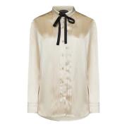 Beige Zijden Satijnen Overhemd Tom Ford , Beige , Dames