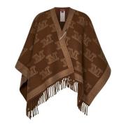 Bruine wollen jas Elegante buitenkleding Max Mara , Brown , Dames