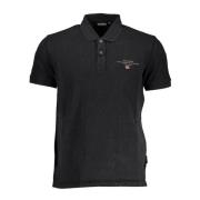 Zwarte Polo Shirt Moderne Man Napapijri , Black , Heren