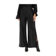 Gestructureerde vloeibare broek Alma EN Pena , Black , Dames