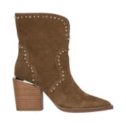 Enkellaars met split en studs Alma EN Pena , Brown , Dames