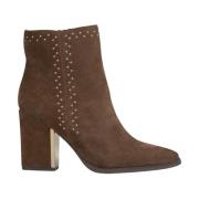 Side zip studded bootie Alma EN Pena , Brown , Dames