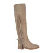 Platte laars hoge schacht Alma EN Pena , Beige , Dames