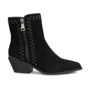 Studded enkellaarsjes Alma EN Pena , Black , Dames