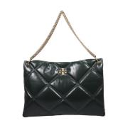 Hobo-tas met diamantsteek en contraststiksel Tory Burch , Green , Dame...