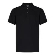 Zwarte Polo Shirt Moderne Pasvorm Logoed Tape Alexander McQueen , Blac...