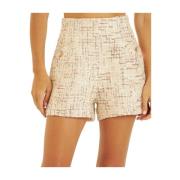 Korte gestructureerde juweelknoop Alma EN Pena , Beige , Dames