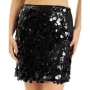 Korte paillettenrok Alma EN Pena , Black , Dames