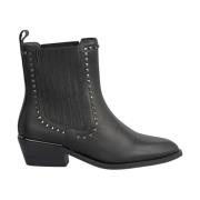 Platte studs bootie Alma EN Pena , Black , Dames