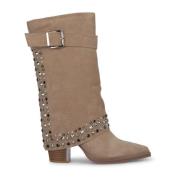 Studded gaiter boot Alma EN Pena , Brown , Dames