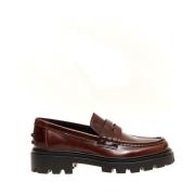 Bruin leren Loafer schoenen Tod's , Brown , Dames