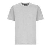 Grijze Katoenen T-shirt met Logo Peserico , Gray , Heren