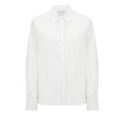 Witte Satijnen Blouse met Kraag Peserico , White , Dames