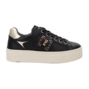 Leren Sneakers voor Vrouwen Nerogiardini , Black , Dames