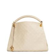 Pre-owned Leather louis-vuitton-bags Louis Vuitton Vintage , White , D...