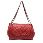 Pre-owned Leather chanel-bags Chanel Vintage , Red , Dames