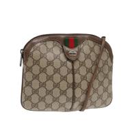 Pre-owned Canvas shoulder-bags Gucci Vintage , Beige , Dames