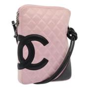 Pre-owned Leather chanel-bags Chanel Vintage , Pink , Dames