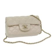 Pre-owned Leather chanel-bags Chanel Vintage , Beige , Dames