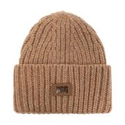 Beanie met logo patch UGG , Beige , Unisex