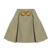 Korte geplooide rok Balmain , Green , Dames